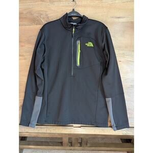 The North Face Canyonlands Jacket Mens Medium Black Fleece Lined Quarter Zip